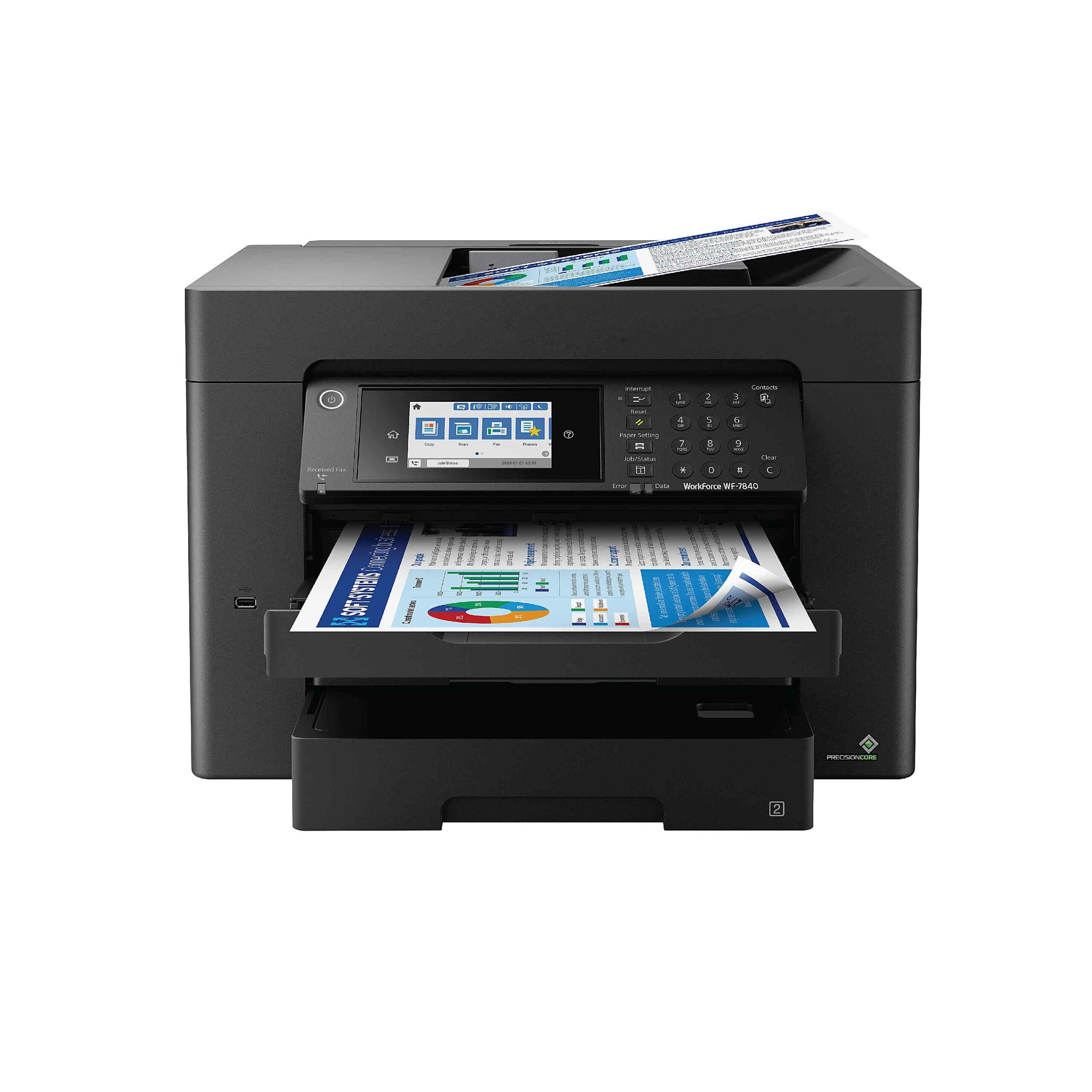 WorkForce® Pro WF-7840 Wide-Format Wireless Inkjet All-In-One Color Printer (Refurbished)
